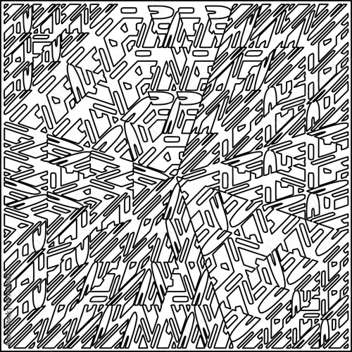  Seamless pattern. Modern stylish texture. Composition from regularly repeating geometrical element. Black and white pattern for web page, textures, card, poster, fabric, textile.
