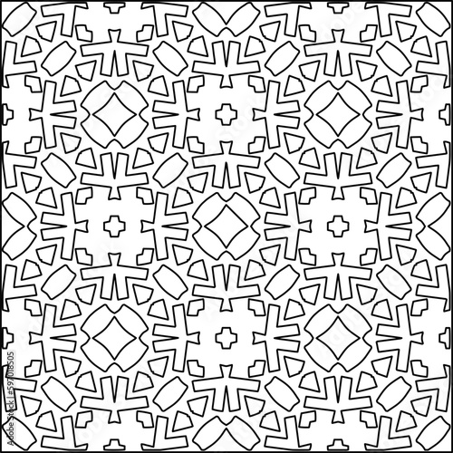  Seamless pattern. Modern stylish texture. Composition from regularly repeating geometrical element. Black and white pattern for web page, textures, card, poster, fabric, textile.
