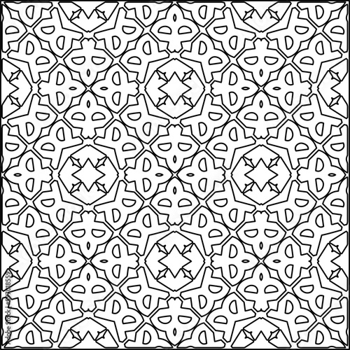  Seamless pattern. Modern stylish texture. Composition from regularly repeating geometrical element. Black and white pattern for web page, textures, card, poster, fabric, textile.