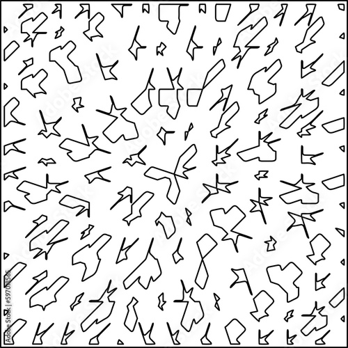  Seamless pattern. Modern stylish texture. Composition from regularly repeating geometrical element. Black and white pattern for web page, textures, card, poster, fabric, textile.
