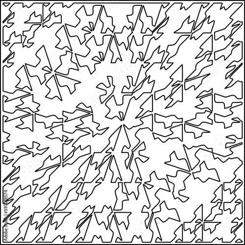  Seamless pattern. Modern stylish texture. Composition from regularly repeating geometrical element. Black and white pattern for web page, textures, card, poster, fabric, textile.