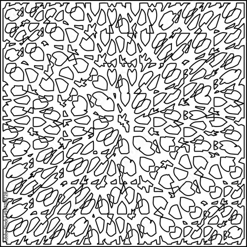  Seamless pattern. Modern stylish texture. Composition from regularly repeating geometrical element. Black and white pattern for web page, textures, card, poster, fabric, textile.