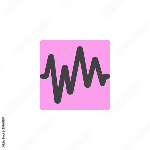 Audio wave filled outline icon