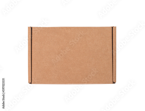 Papier peint Сardboard box isolated top view.