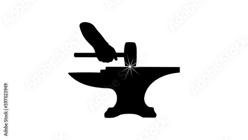 hammer and anvil silhouette