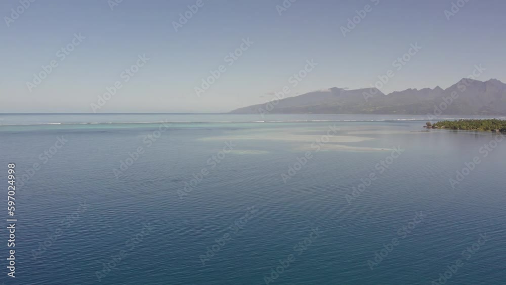 Stunning Pan of Tahiti and the Coral Reefs of Tahiti Iti Stunning Pan of Tahiti and the Coral Reefs of Tahiti Iti