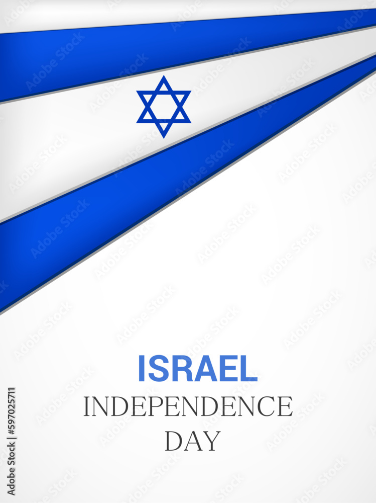 Independence day Israel. Vector background. National day.