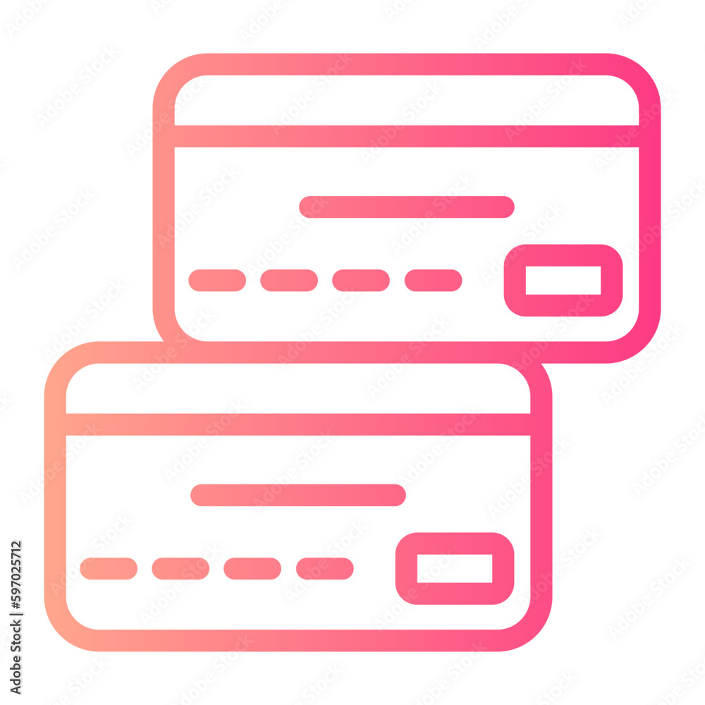 credit card gradient icon credit card gradient icon