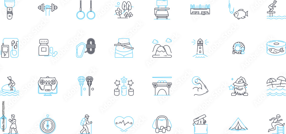 City breaks linear icons set. Culture, Adventure, Architecture, Food, History, Nightlife, Shopping line vector and concept signs. Relaxation,Museums,Landmarks outline illustrations Generative AI City breaks linear icons set. Culture, Adventure, Architecture, Food, History, Nightlife, Shopping line vector and concept signs. Relaxation,Museums,Landmarks outline illustrations Generative AI