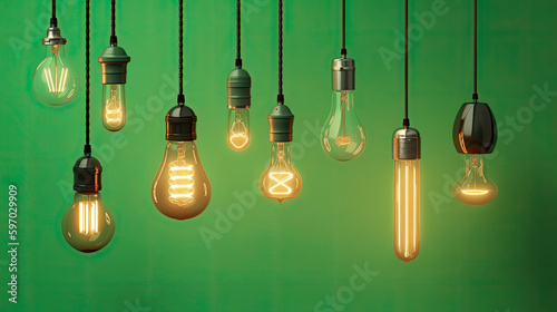 Stylish light bulb design. Generative AI