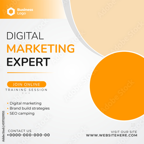digital marketing expert social media post template
