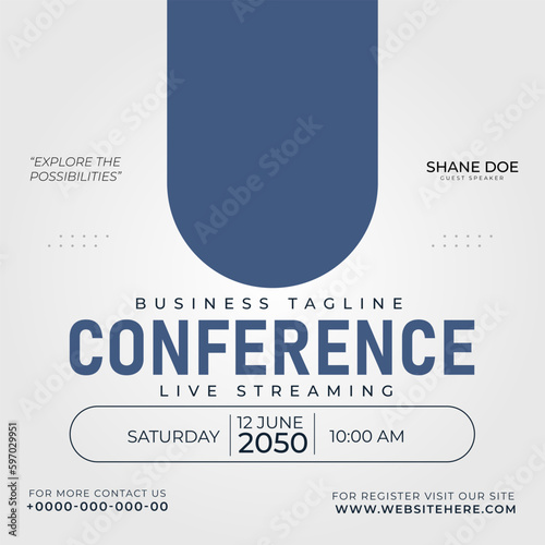 digital marketing live webinar and corporate social media post template
