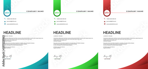 modern business letterhead template

