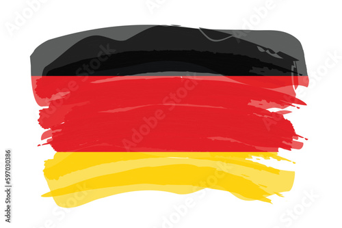 Brush stroke flag of GERMANY
