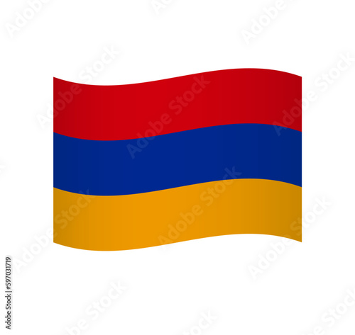 Free Download Armenia flag - simple wavy vector icon with shading. - GFXLoad