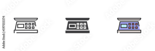 Store scales different style icon set