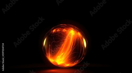 A ball of colorful light energy sphere