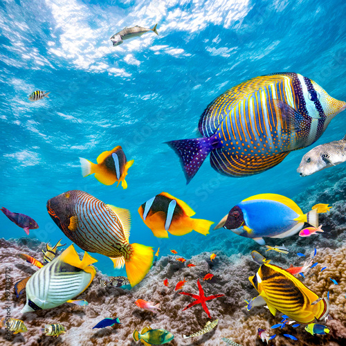 Magnificent underwater world of the tropical ocean.