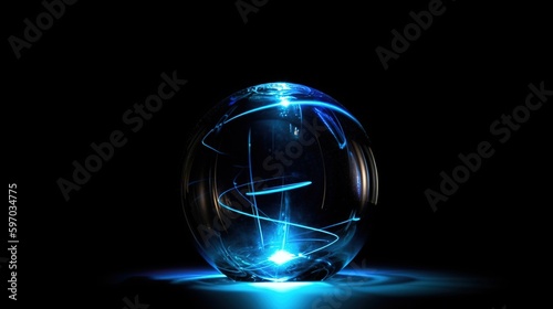 A ball of colorful light energy sphere