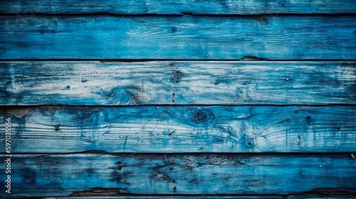 Blue color of wood texture background, Genertive Ai