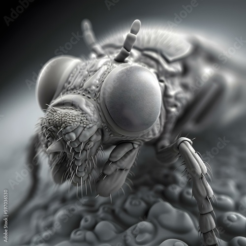  microscopic insect -- generate AI