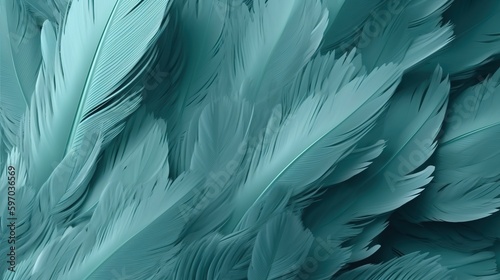Wallpaper Mural Blue Feathers Pastel Color Background  Torontodigital.ca