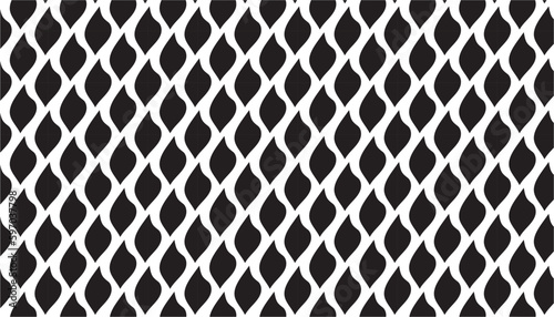 Black and white seamless geometric pattern.