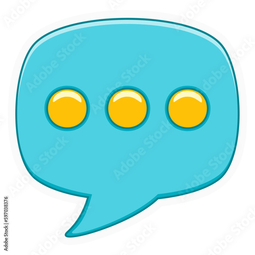chat bordered sticker