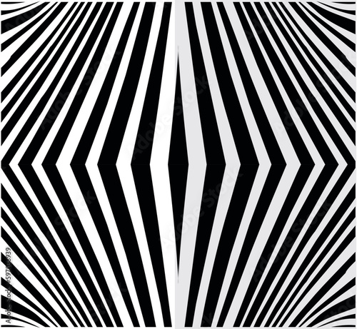 Bold Impressions: Striking Black Line Designs on White Canvas photo