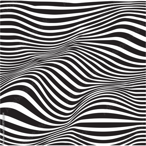 Abstract geometric zigzag wave stripes lines pattern, vector illustration design.


