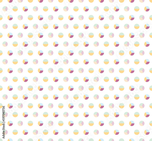 Colourful Seamless pattern with dots circle