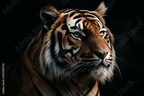 A female tiger. Generative AI © Yvaine