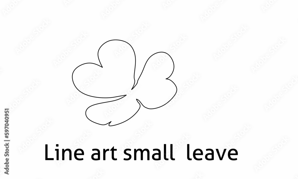 Line art of small and tiny leaves exposed to the gentle breeze isolated on white background Line art of small and tiny leaves exposed to the gentle breeze isolated on white background
