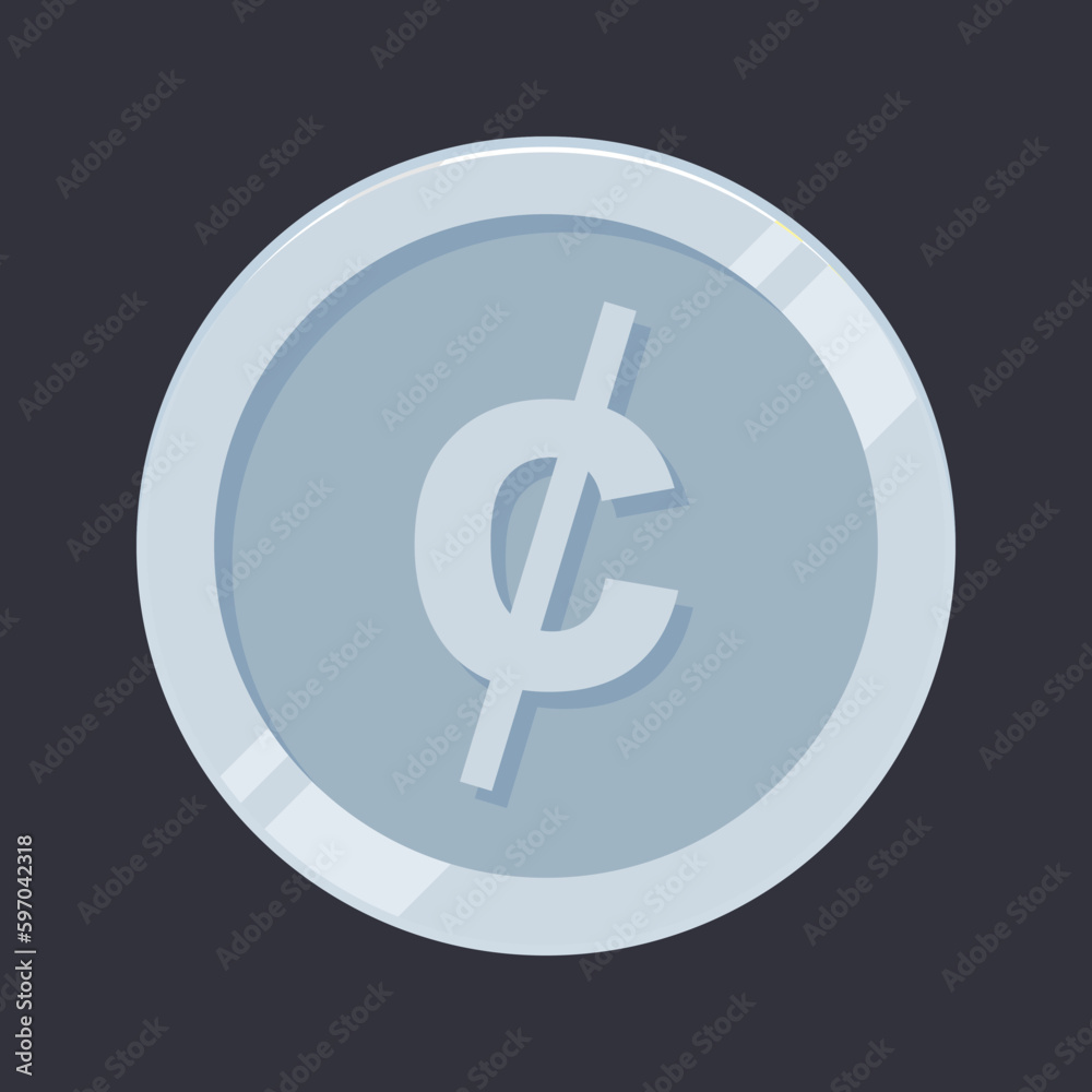 Cent Coin Silver Money Dollar Cent Vector Tin Cent Coin Silver Money Dollar Cent Vector Tin