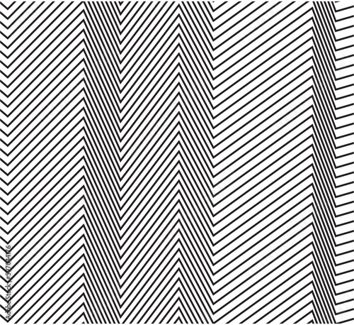  Black waves Lines on White Background, Black stripes on white background.