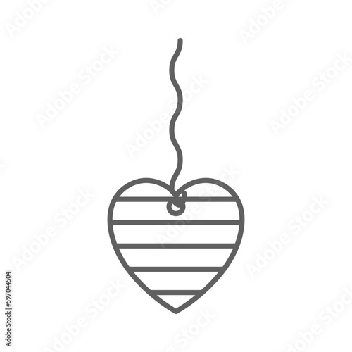 love locket line art symbol icon design