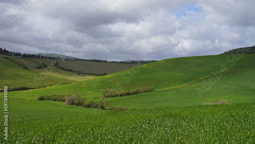 landscape in the middle of tuscany - lajatico