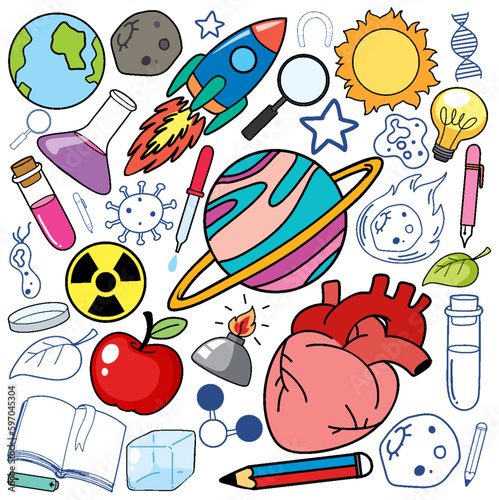 Astronomy Objects and Icons Vector Set