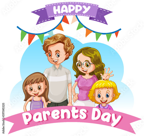 Happy parents day banner