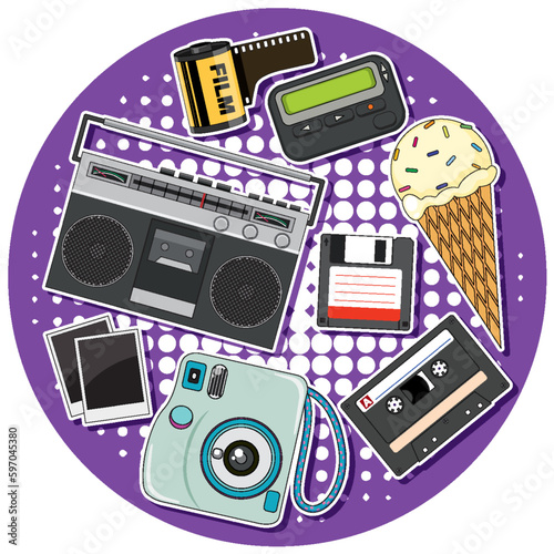 Retro device objects set