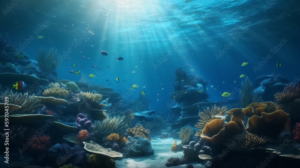 Fototapeta premium coral reef in the sea