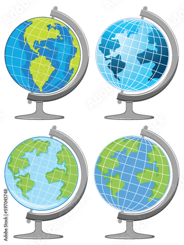 Earth globe planets collection