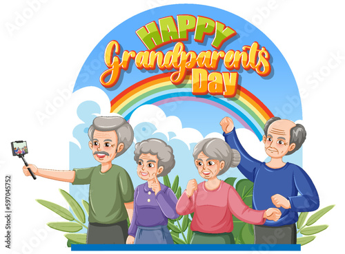 Happy grandparent day banner