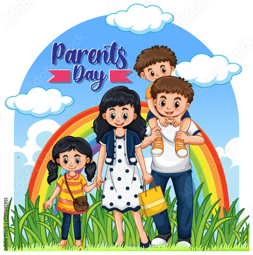 Happy parents day banner