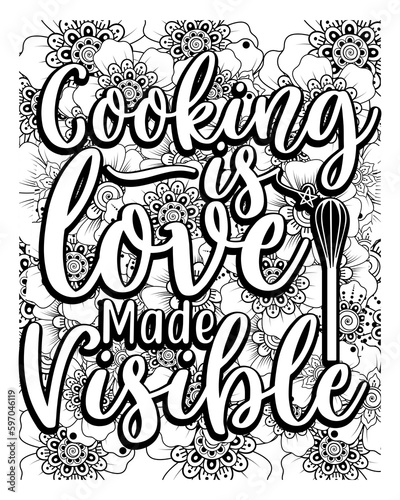 Kitchen quotes coloring page