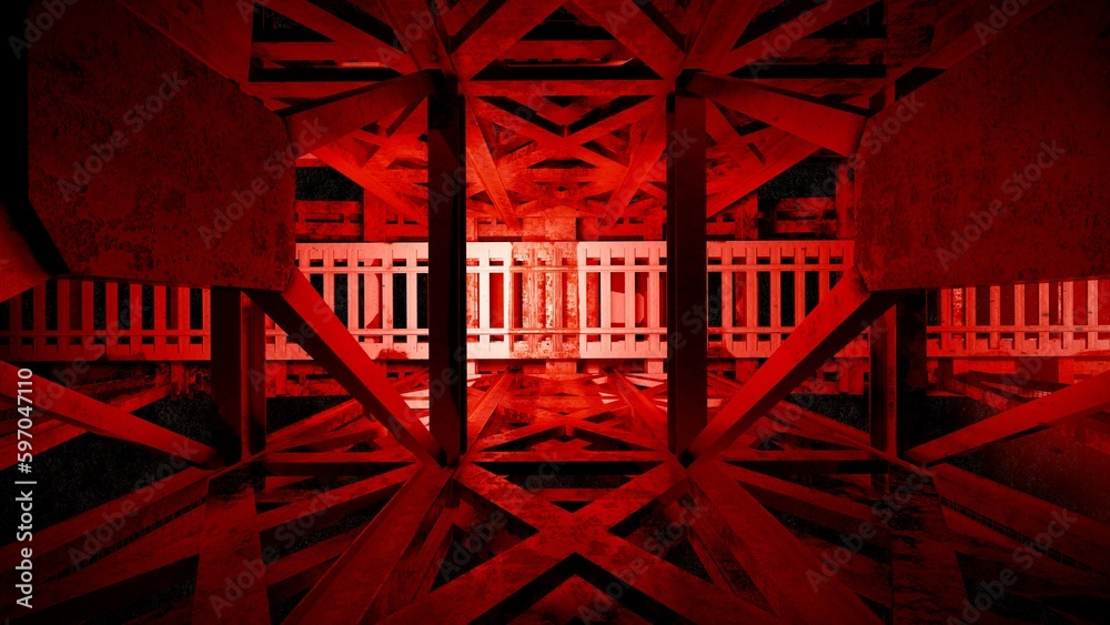 Obraz premium the red railway