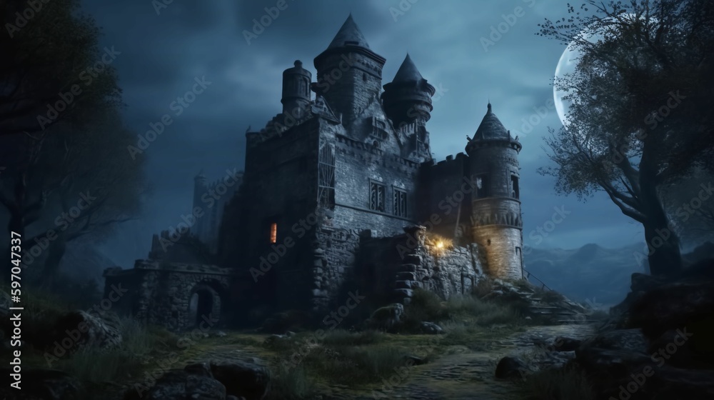 castle in the night