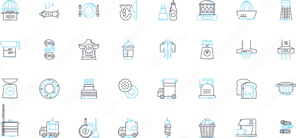 Culinary Gastronomy linear icons set. Umami, Fusion, Gourmet, Artisan, Flavorful, Sustainable, Delicacy line vector and concept signs. Handmade,Locavore,Ingredient outline illustrations Generative AI Culinary Gastronomy linear icons set. Umami, Fusion, Gourmet, Artisan, Flavorful, Sustainable, Delicacy line vector and concept signs. Handmade,Locavore,Ingredient outline illustrations Generative AI
