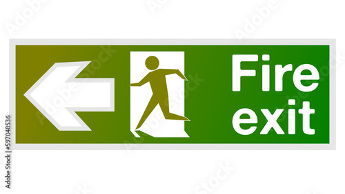 emergency exit sign illustration