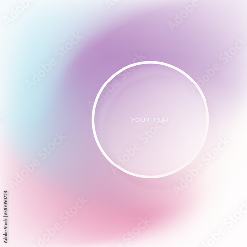 Abstract background with a smooth gradient and a round light frame for your text.